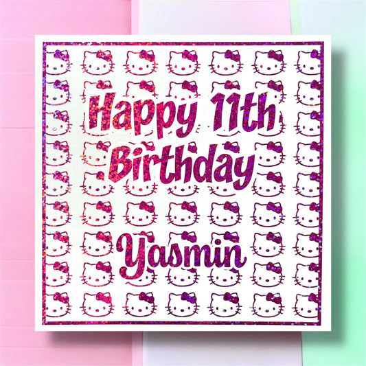 'Hello Kitty' Birthday Card