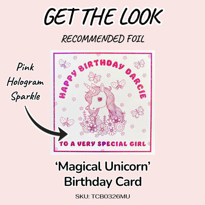 'Magical Unicorn' Birthday Card