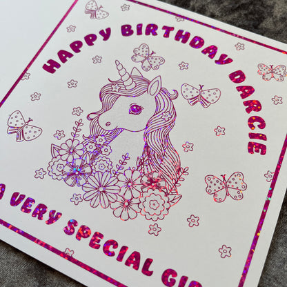 'Magical Unicorn' Birthday Card
