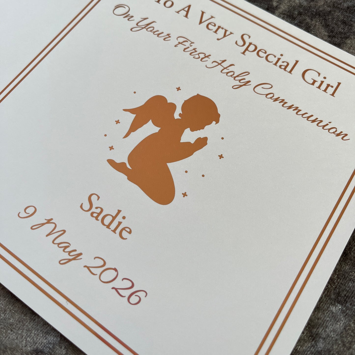 'Faith' Special Girl/Boy First Holy Communion Card