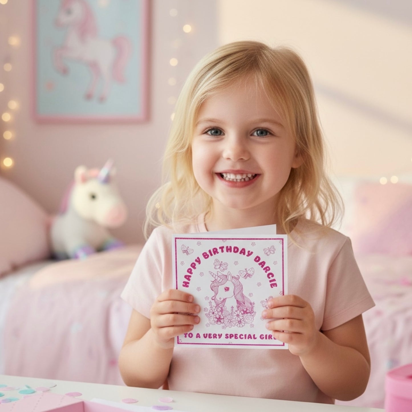 'Magical Unicorn' Birthday Card