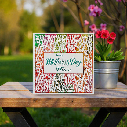 'Floral Sparkle' 2-Tone Mother’s Day Card