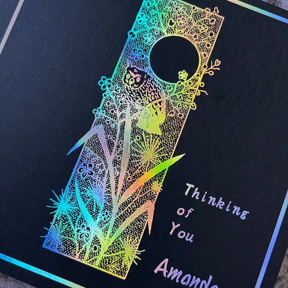 'Moonlight Owl' Thinking Of You Card