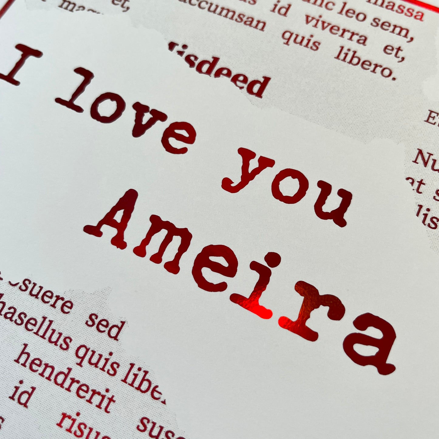 'Torn Newspaper' Valentine’s Day Card