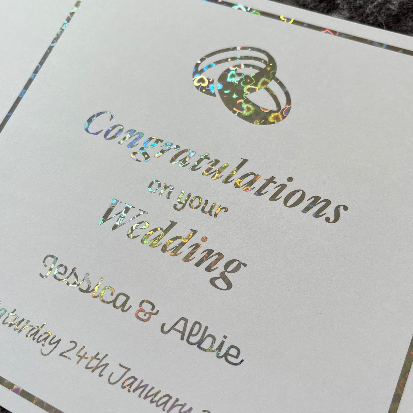 'Wedding Bling' Congratulations Wedding Card