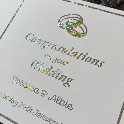 'Wedding Bling' Congratulations Wedding Card