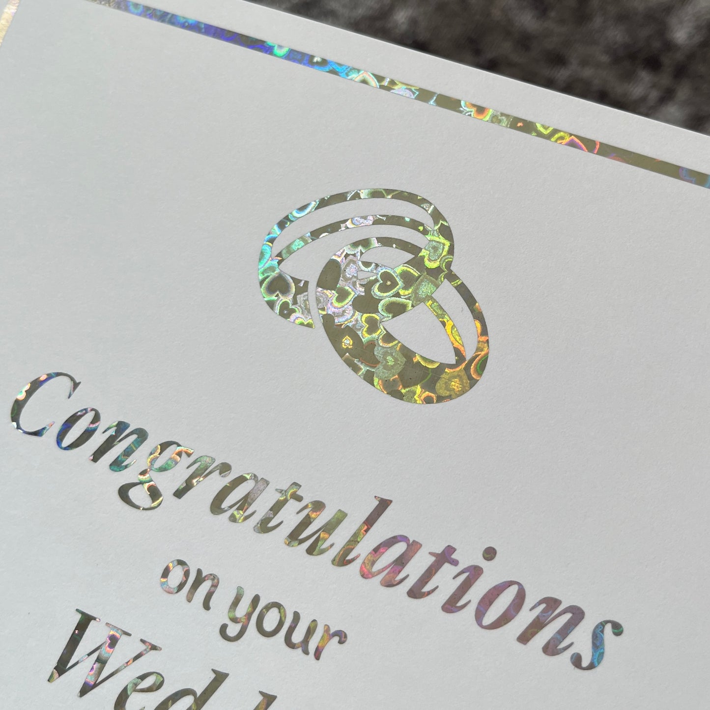 'Wedding Bling' Congratulations Wedding Card