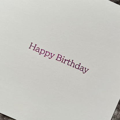 'Floral Sparkle' 2-Tone Birthday Card