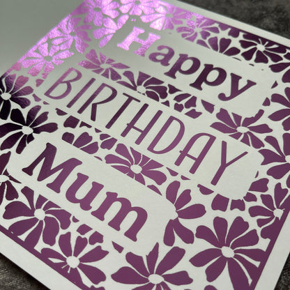 'Vivid Flowers' Birthday Card