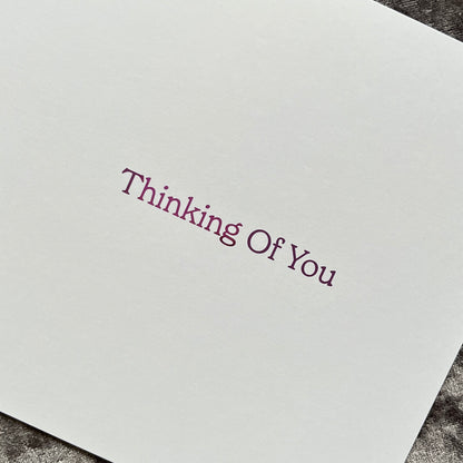 'Foil Feathers' Thinking Of You Card