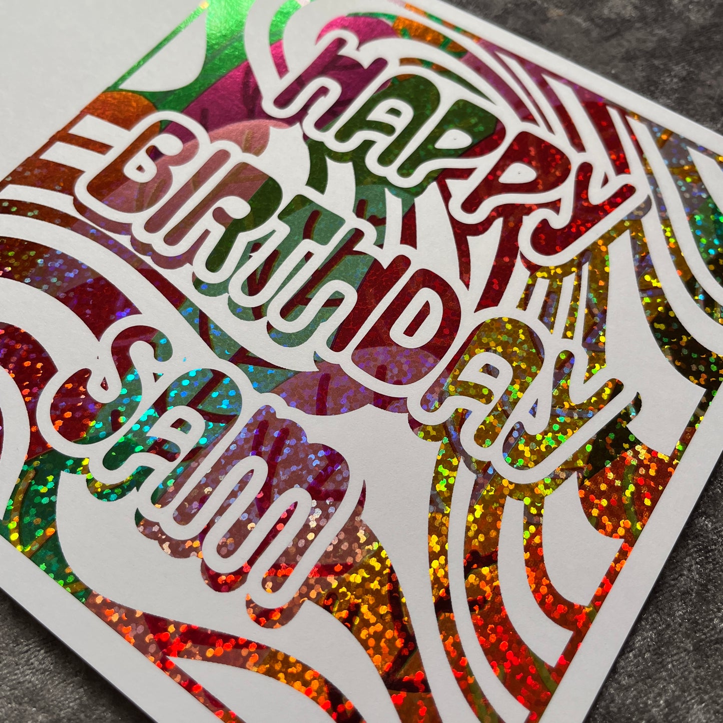 'Groovy Swirls' Birthday Card