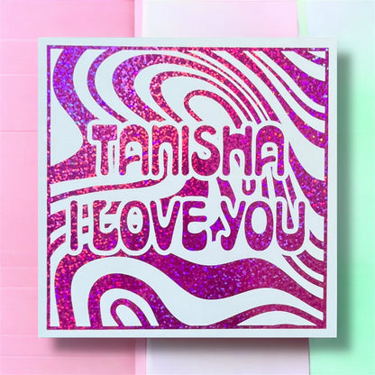 'Groovy Swirls' Valentine’s Day Card