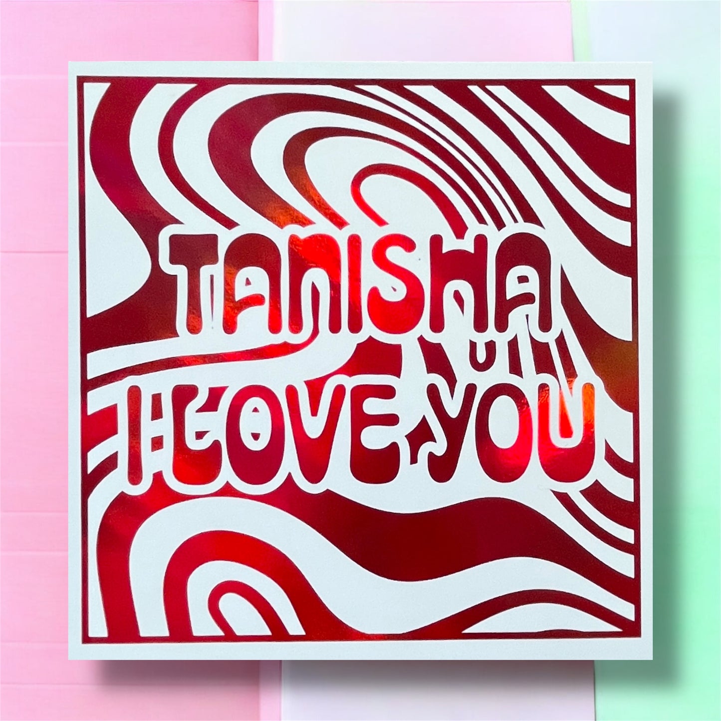 'Groovy Swirls' Valentine’s Day Card