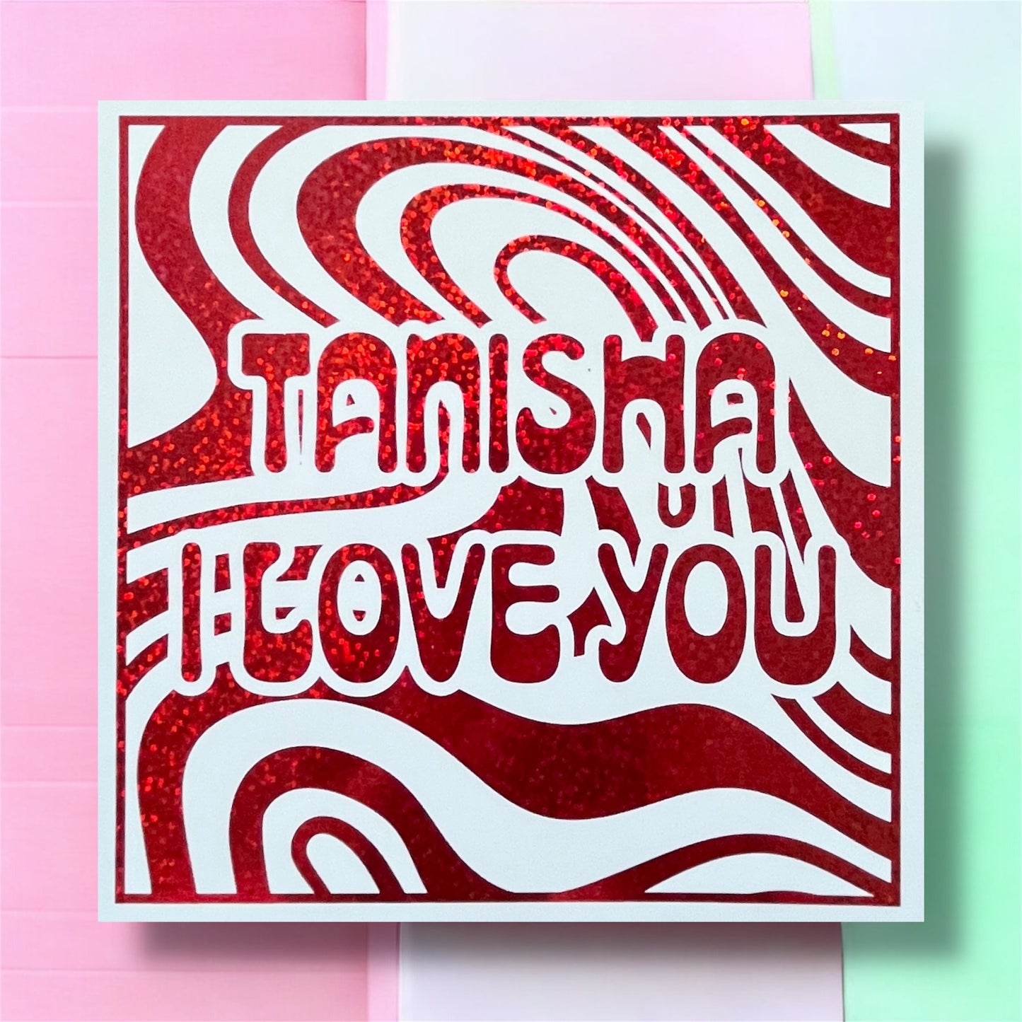 'Groovy Swirls' Valentine’s Day Card