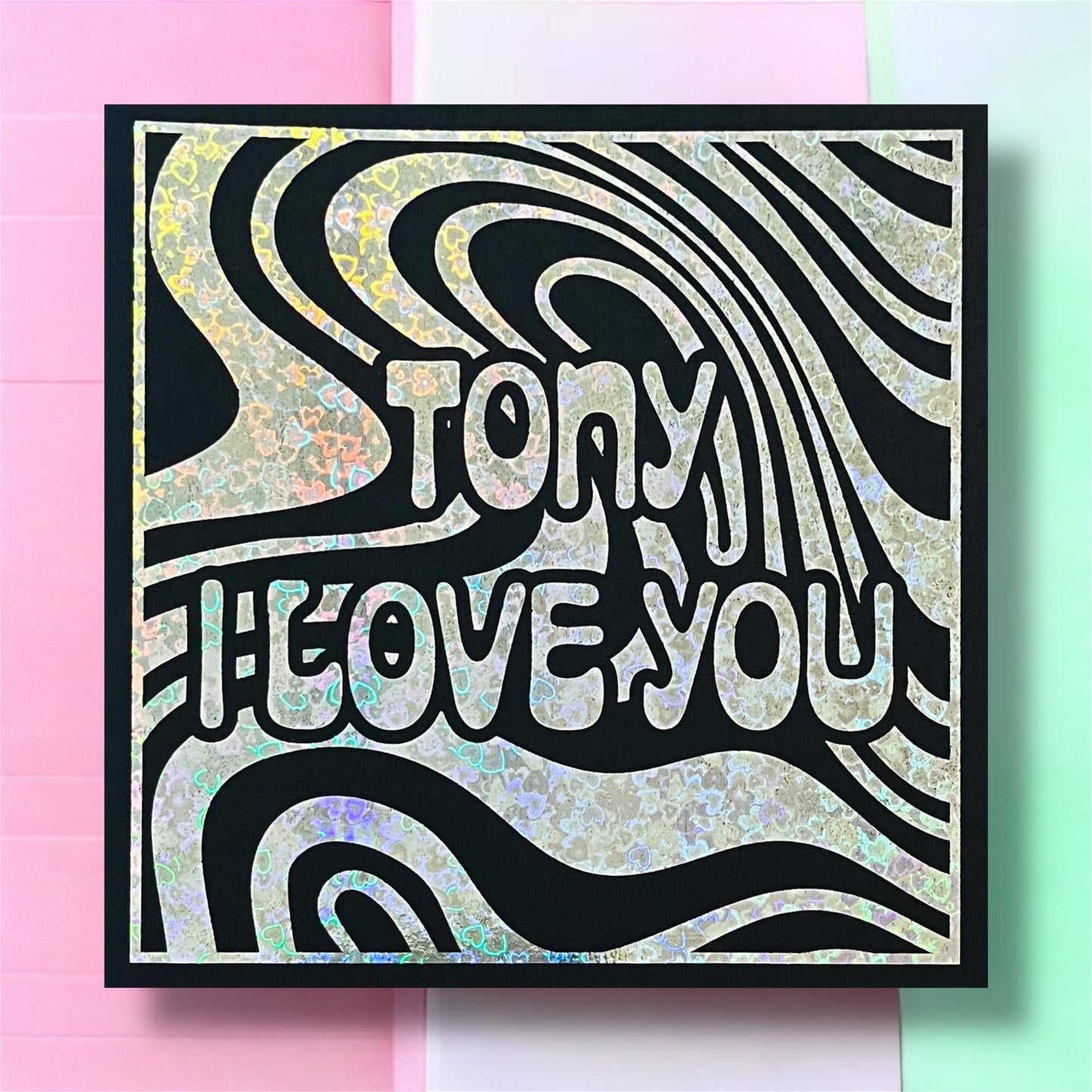 'Groovy Swirls' Valentine’s Day Card