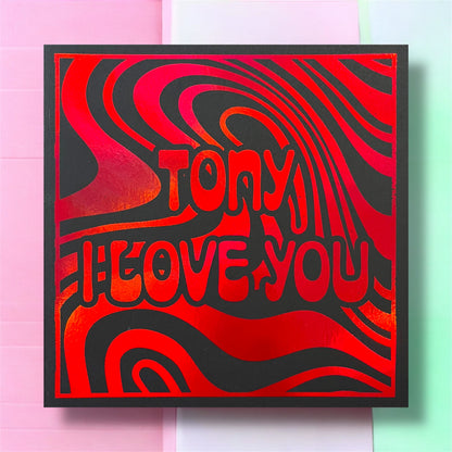 'Groovy Swirls' Valentine’s Day Card