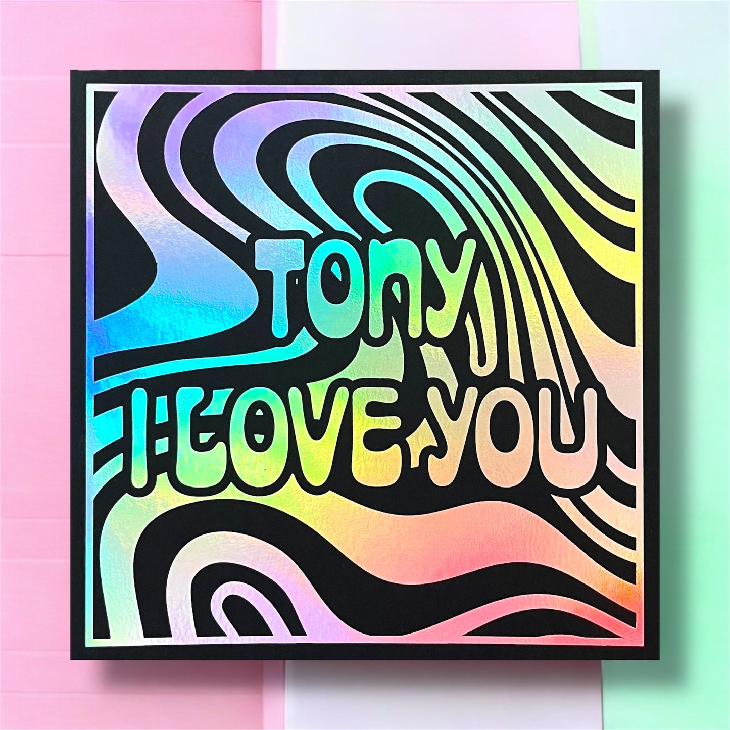 'Groovy Swirls' Valentine’s Day Card