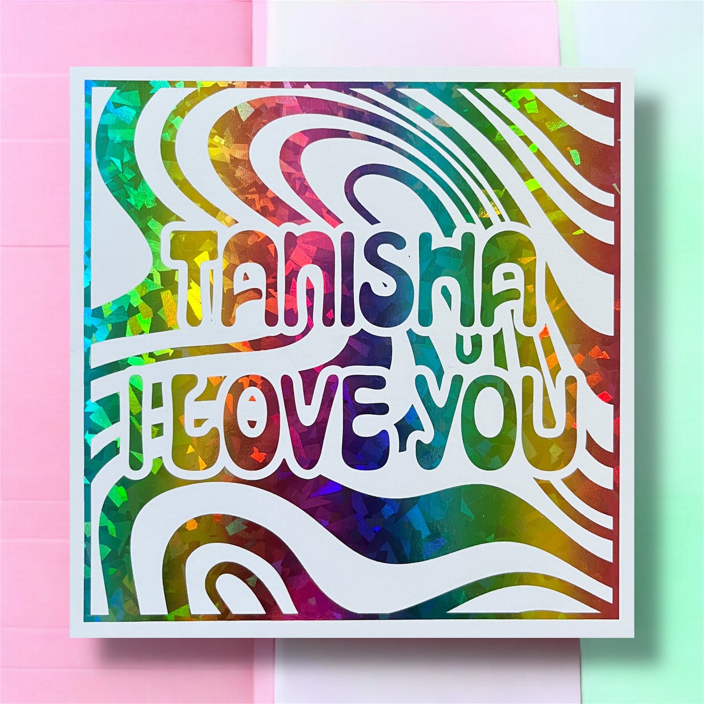 'Groovy Swirls' Valentine’s Day Card