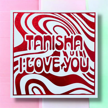 'Groovy Swirls' Valentine’s Day Card