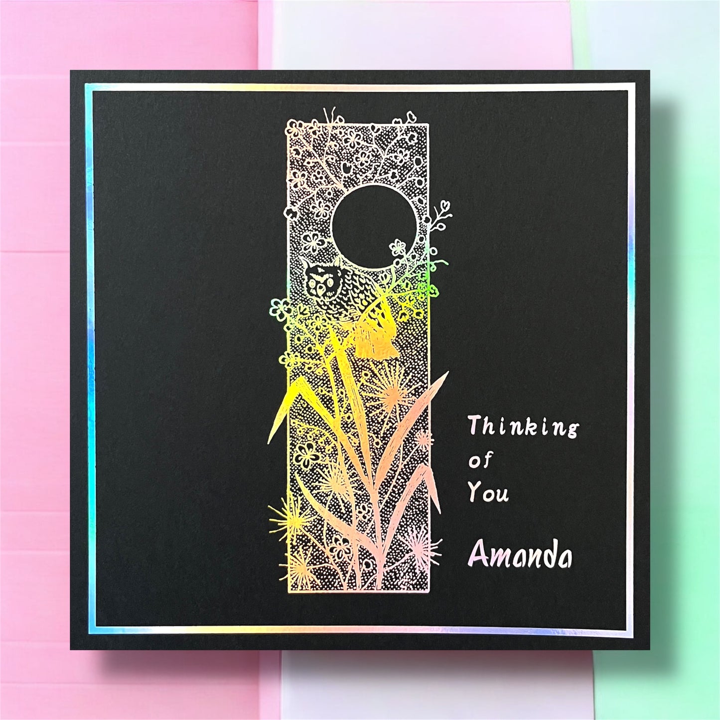 'Moonlight Owl' Thinking Of You Card