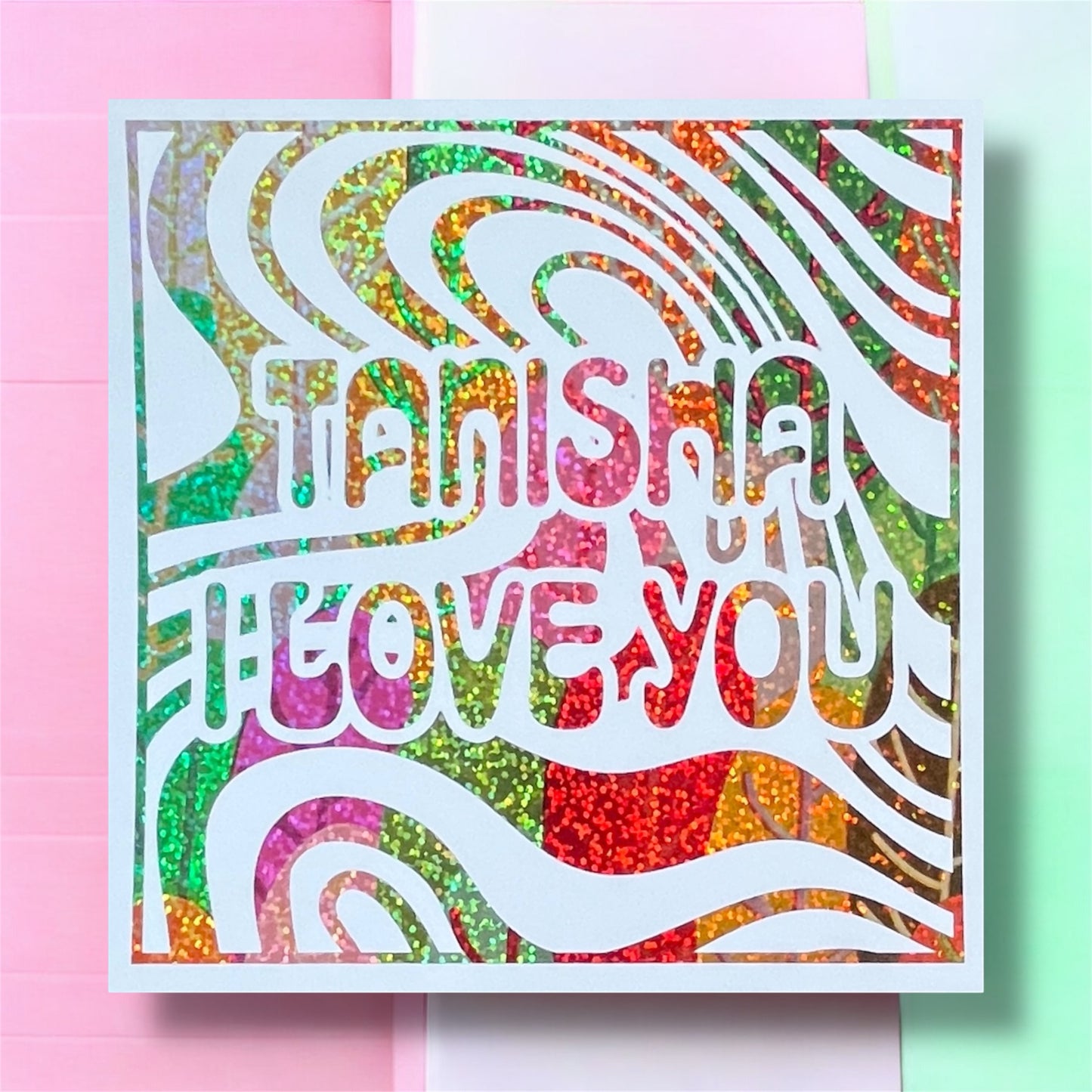 'Groovy Swirls' Valentine’s Day Card