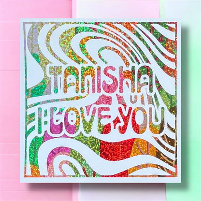 'Groovy Swirls' Valentine’s Day Card