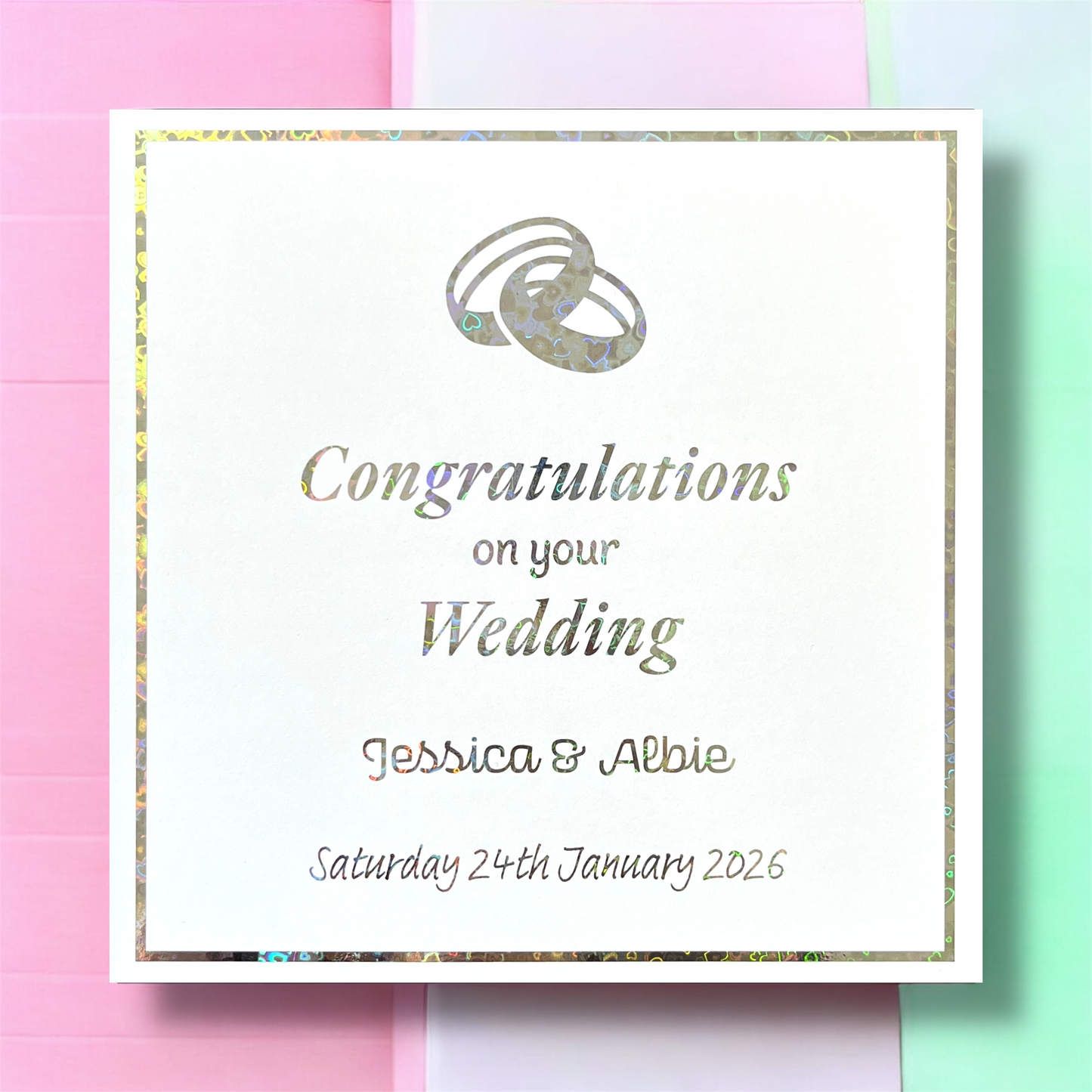 'Wedding Bling' Congratulations Wedding Card