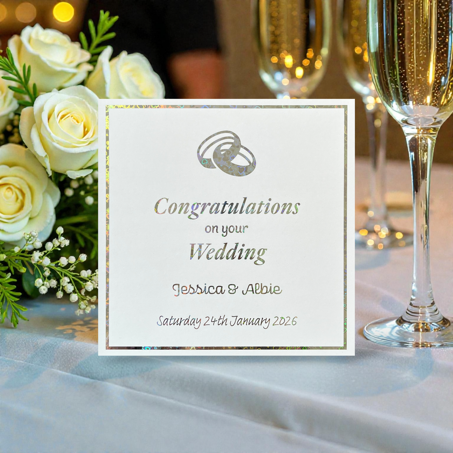 'Wedding Bling' Congratulations Wedding Card