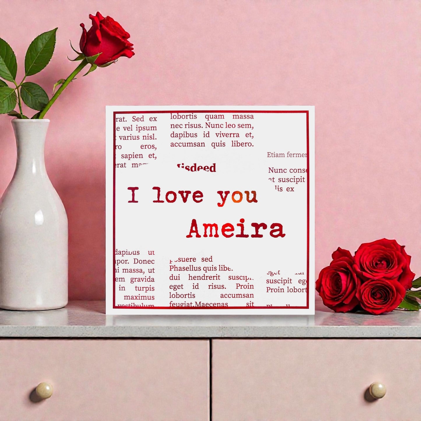 'Torn Newspaper' Valentine’s Day Card