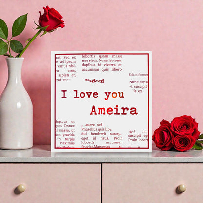 'Torn Newspaper' Valentine’s Day Card