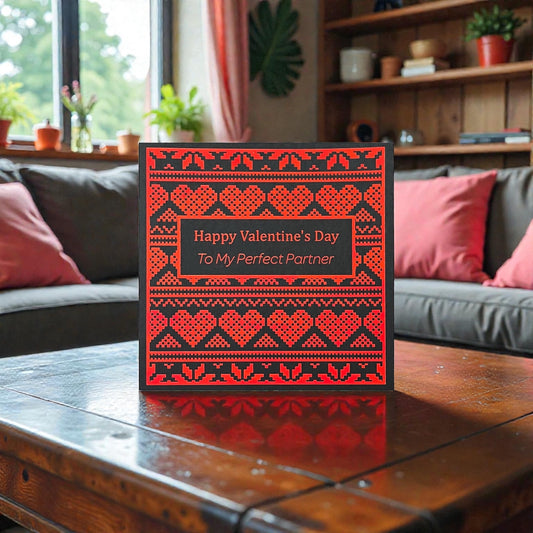 'Pixel Hearts' Valentine’s Day Card