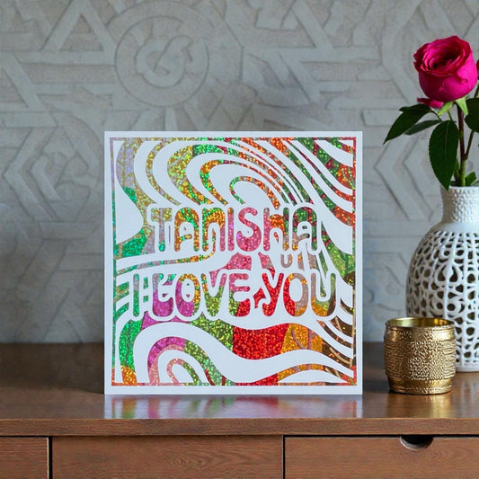 'Groovy Swirls' Valentine’s Day Card