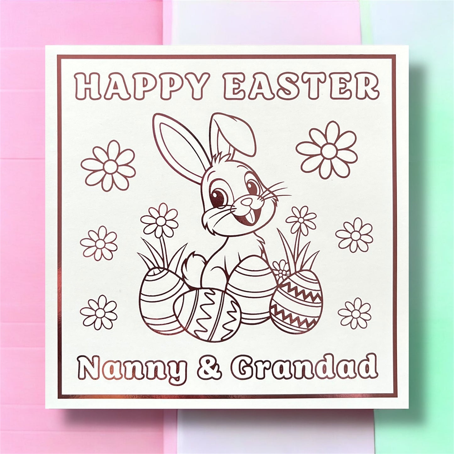 'Easter Bunny' Colour-In Easter Card