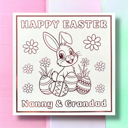 'Easter Bunny' Colour-In Easter Card
