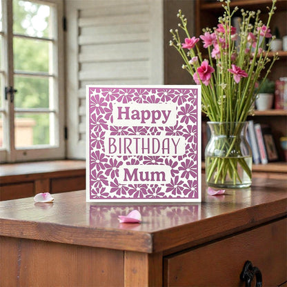 'Vivid Flowers' Birthday Card
