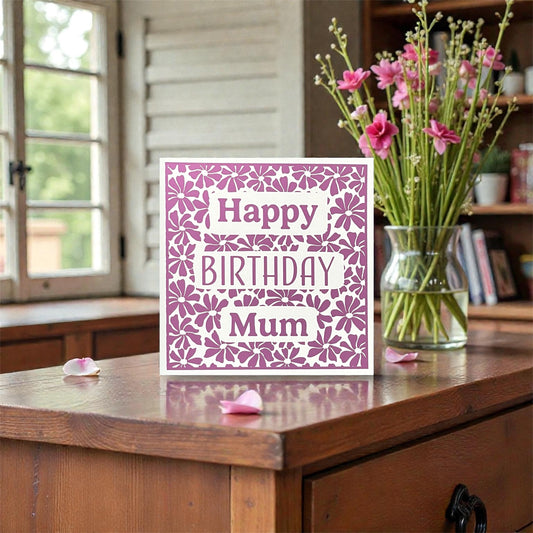 'Vivid Flowers' Birthday Card
