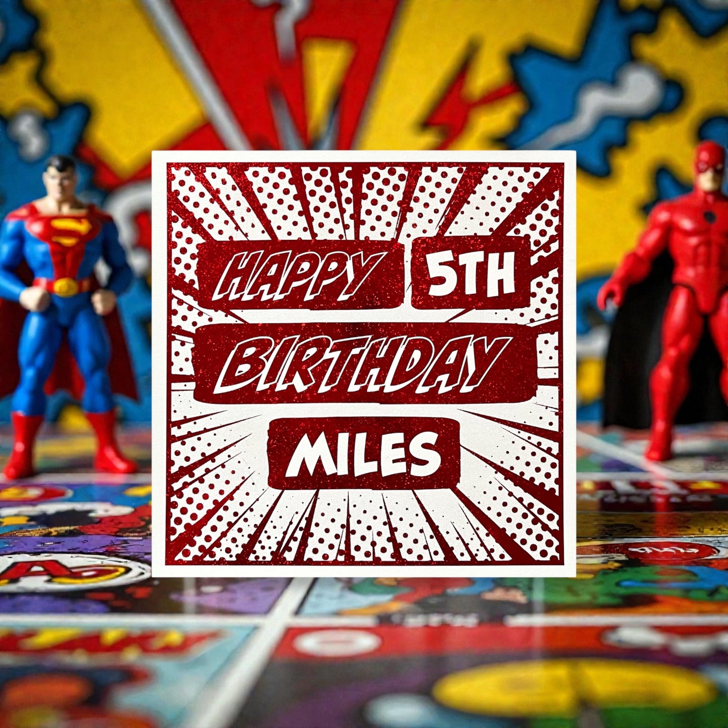'Comic Hero' Birthday Card