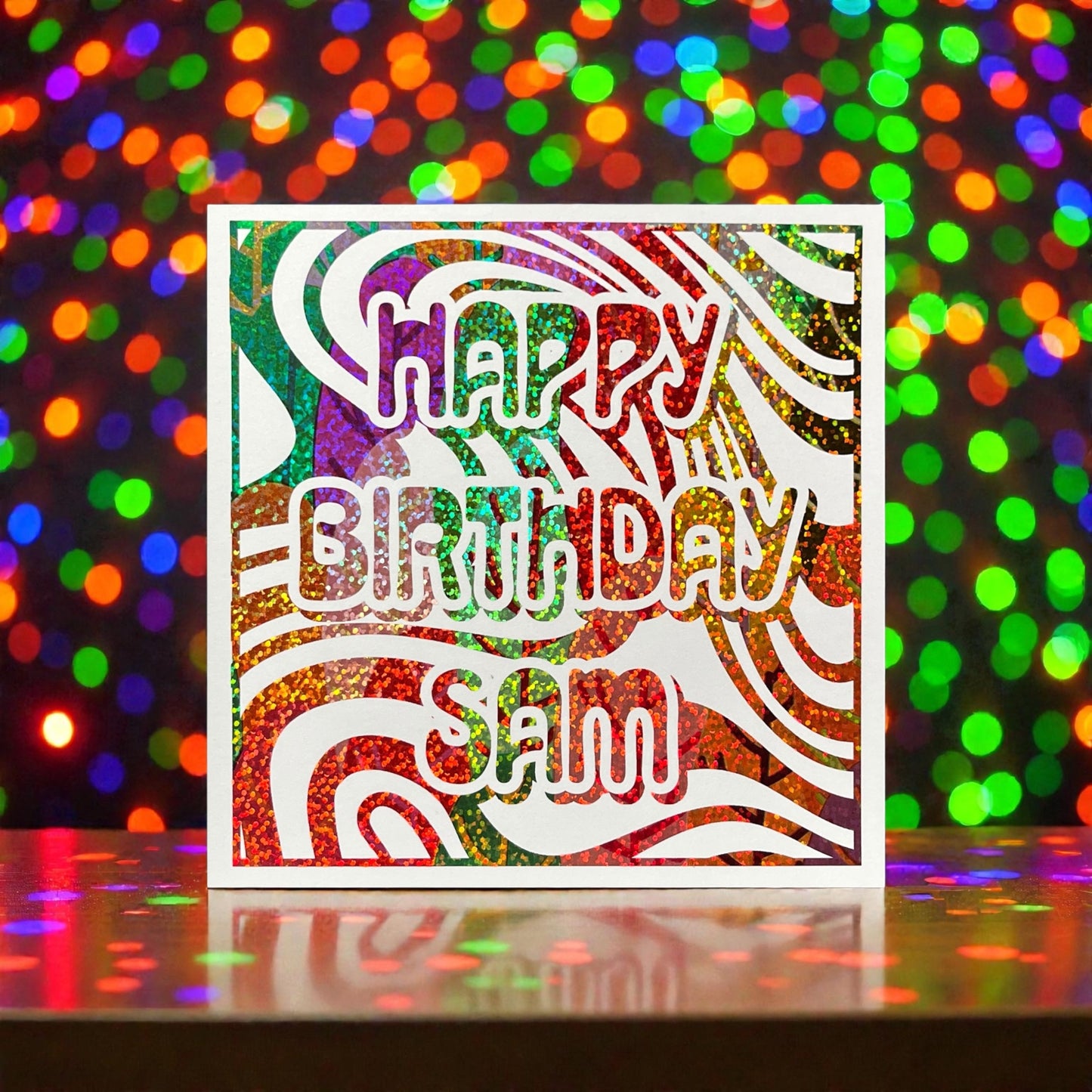 'Groovy Swirls' Birthday Card