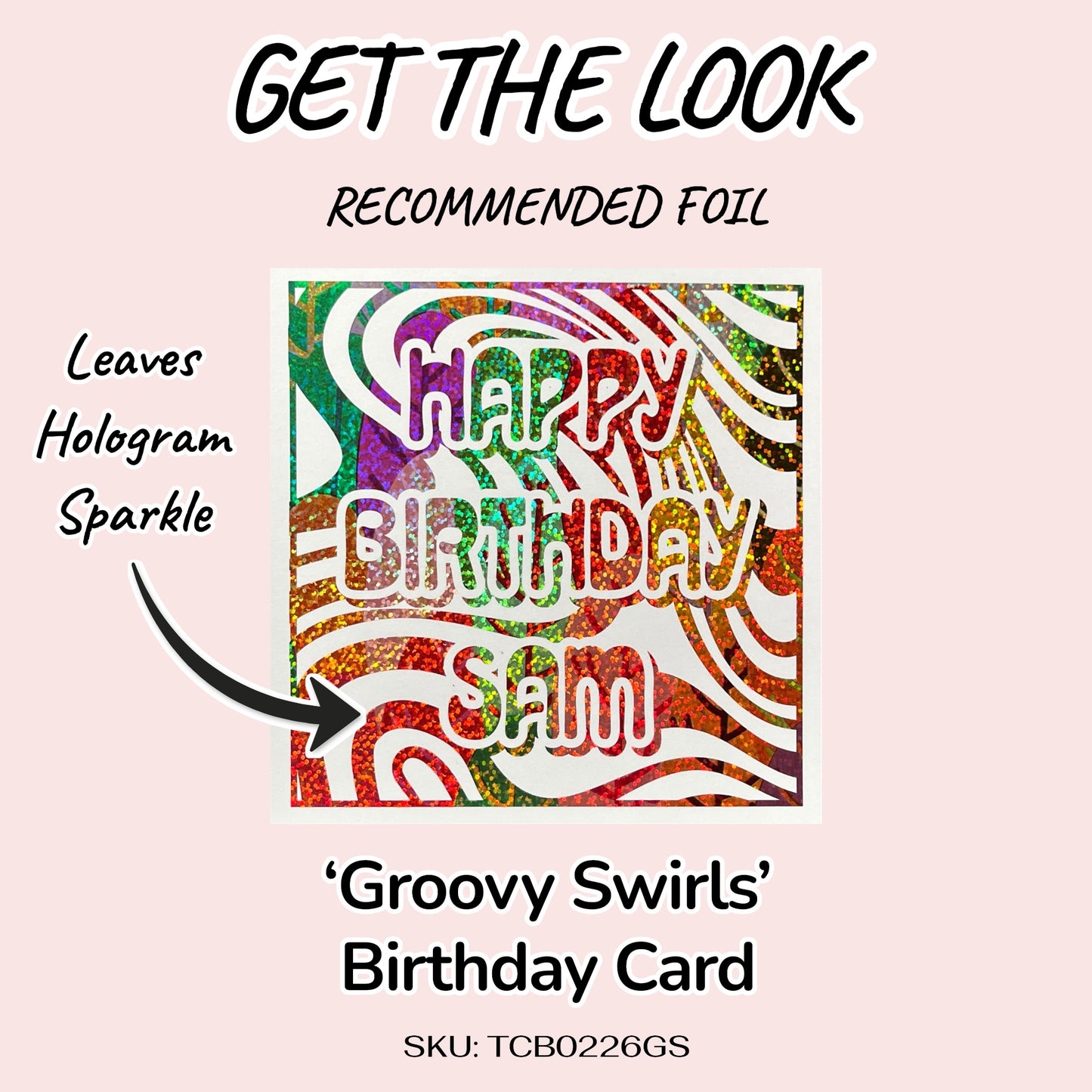 'Groovy Swirls' Birthday Card