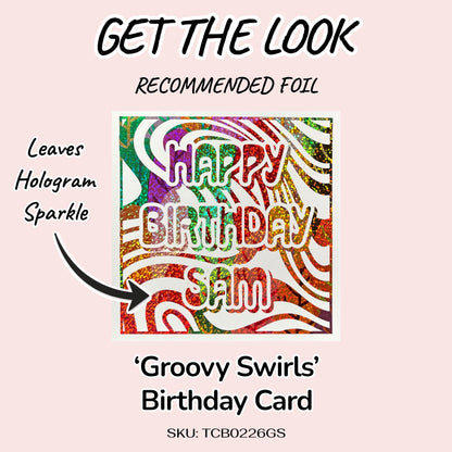 'Groovy Swirls' Birthday Card