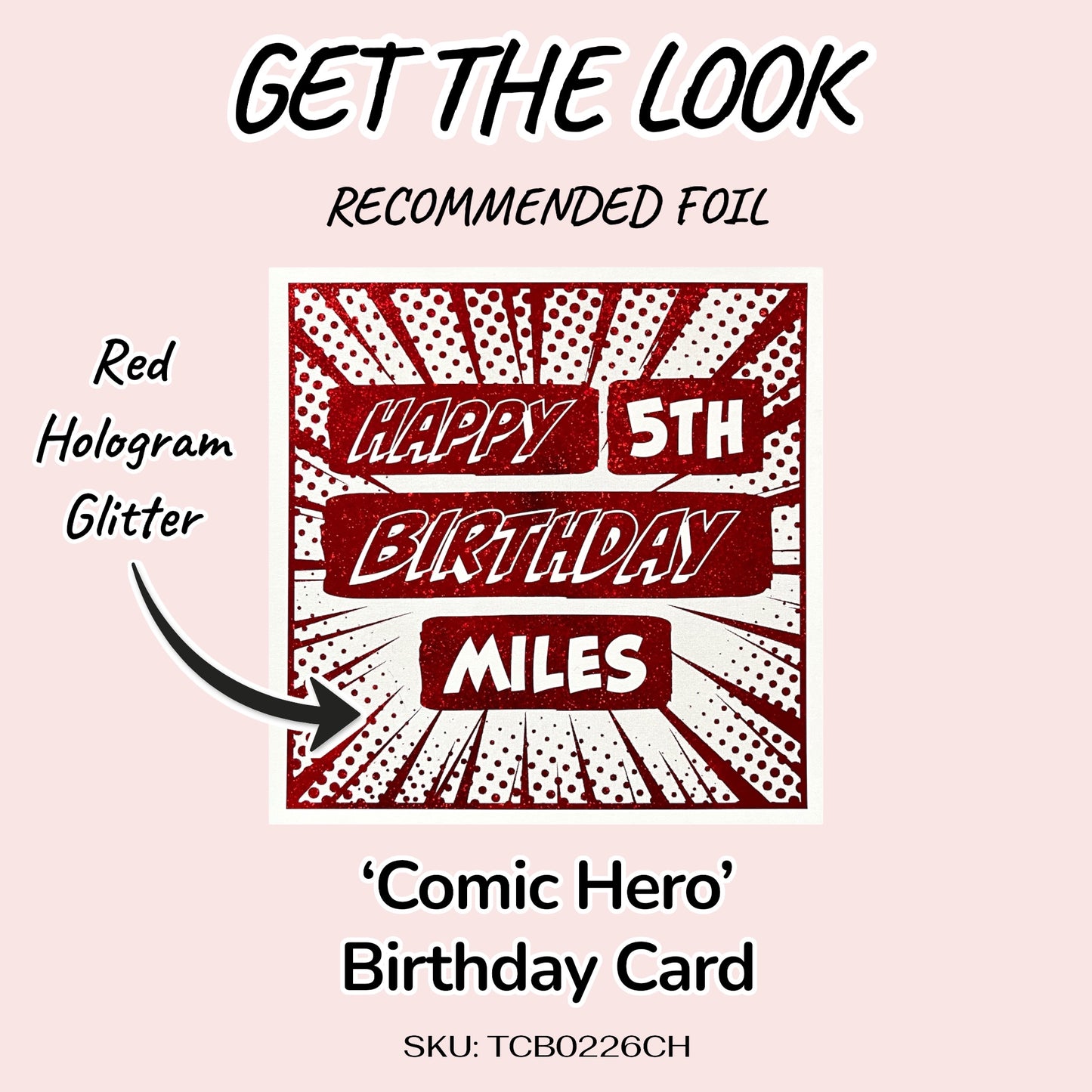 'Comic Hero' Birthday Card