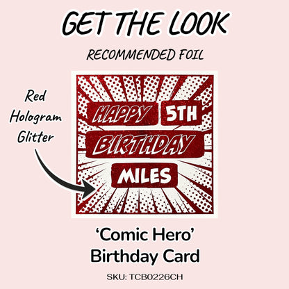 'Comic Hero' Birthday Card