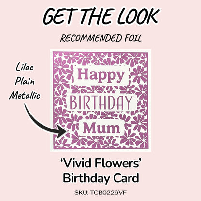 'Vivid Flowers' Birthday Card