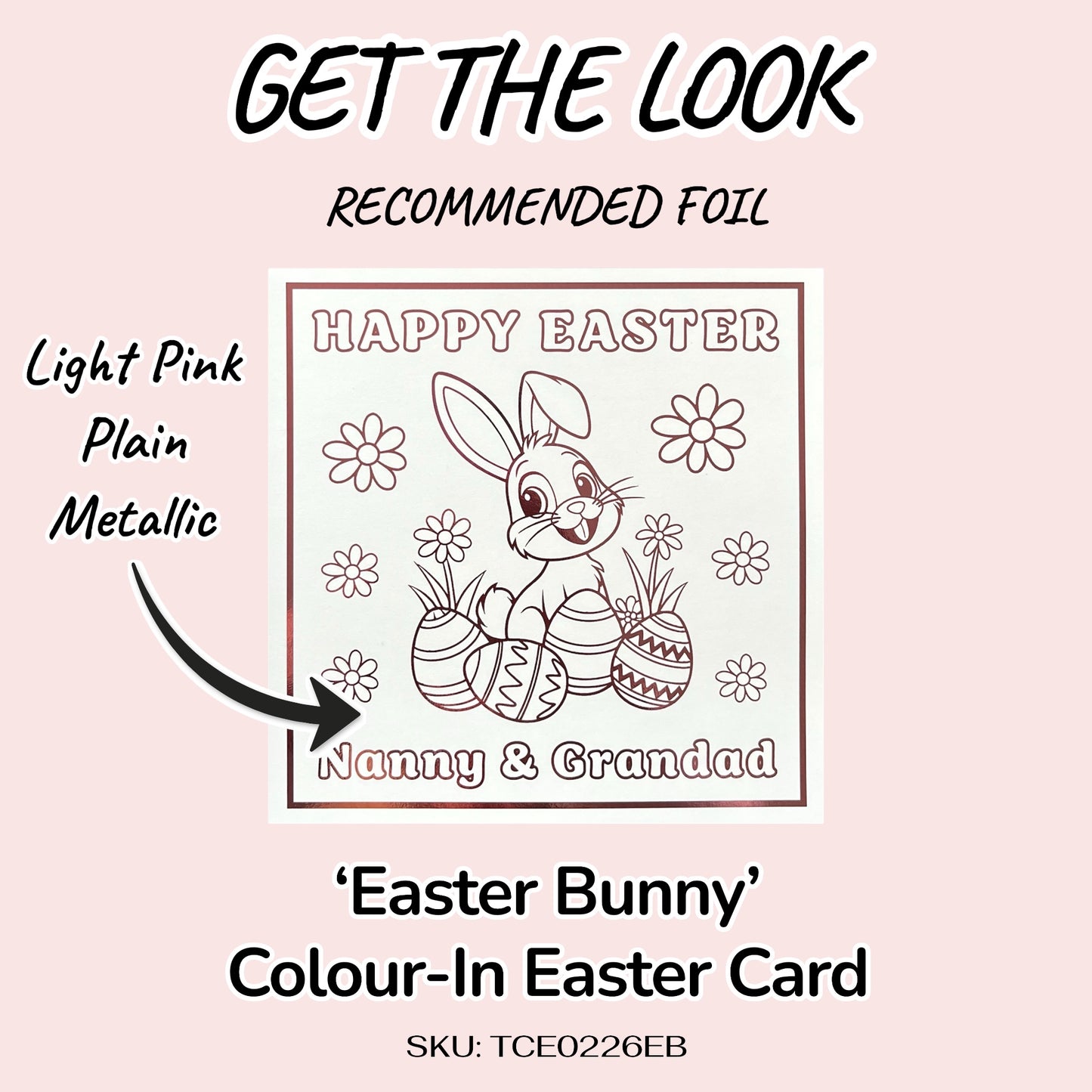 'Easter Bunny' Colour-In Easter Card