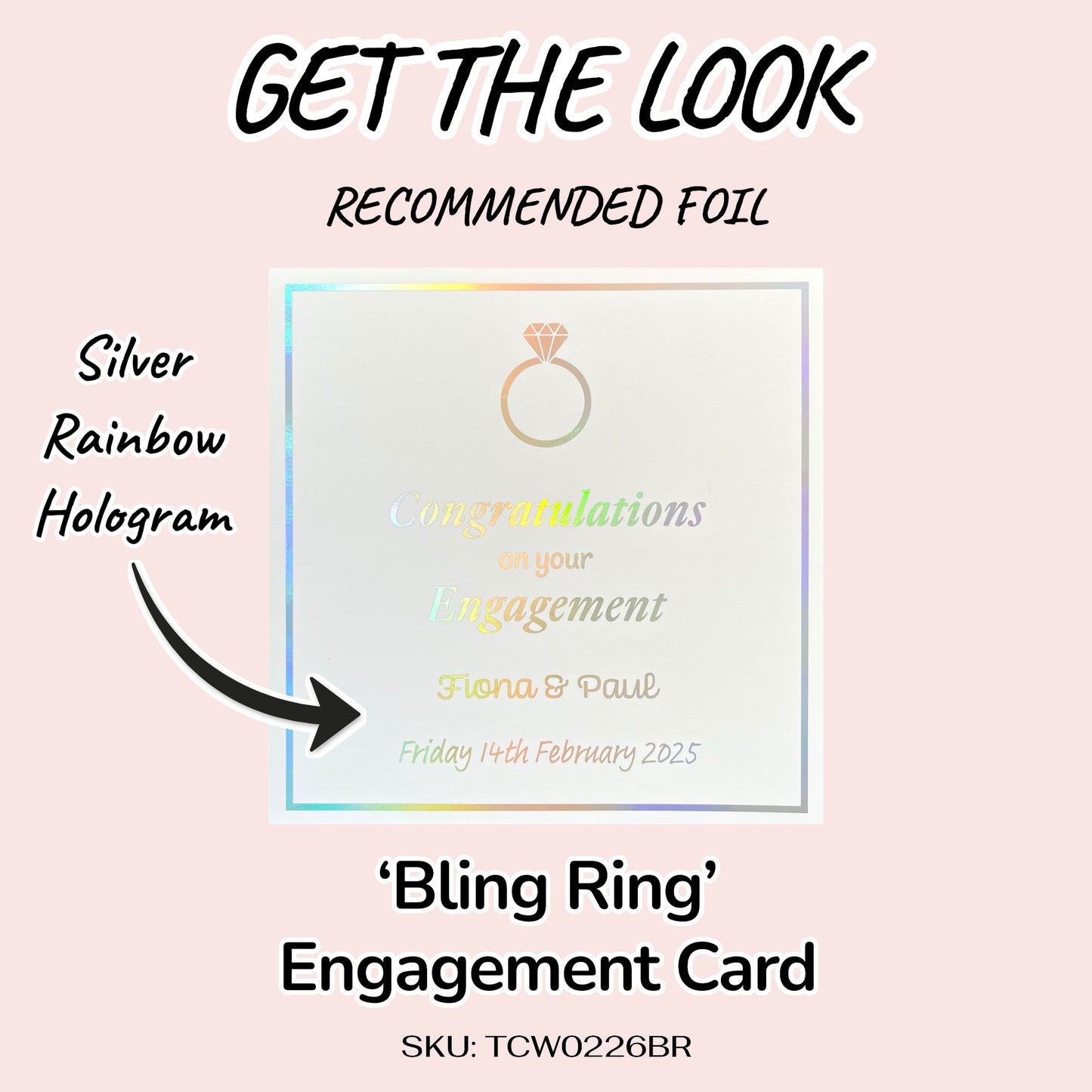 'Bling Ring' Congratulations Engagement Card