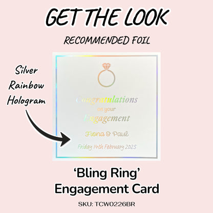 'Bling Ring' Congratulations Engagement Card