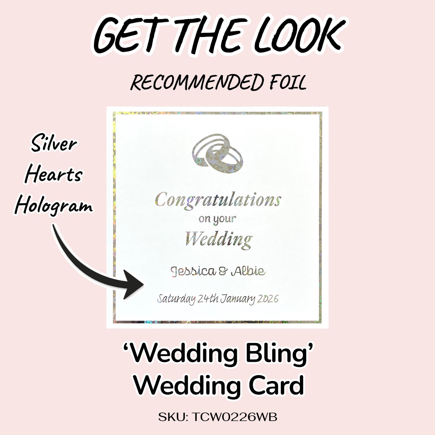 'Wedding Bling' Congratulations Wedding Card
