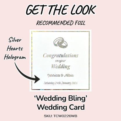 'Wedding Bling' Congratulations Wedding Card