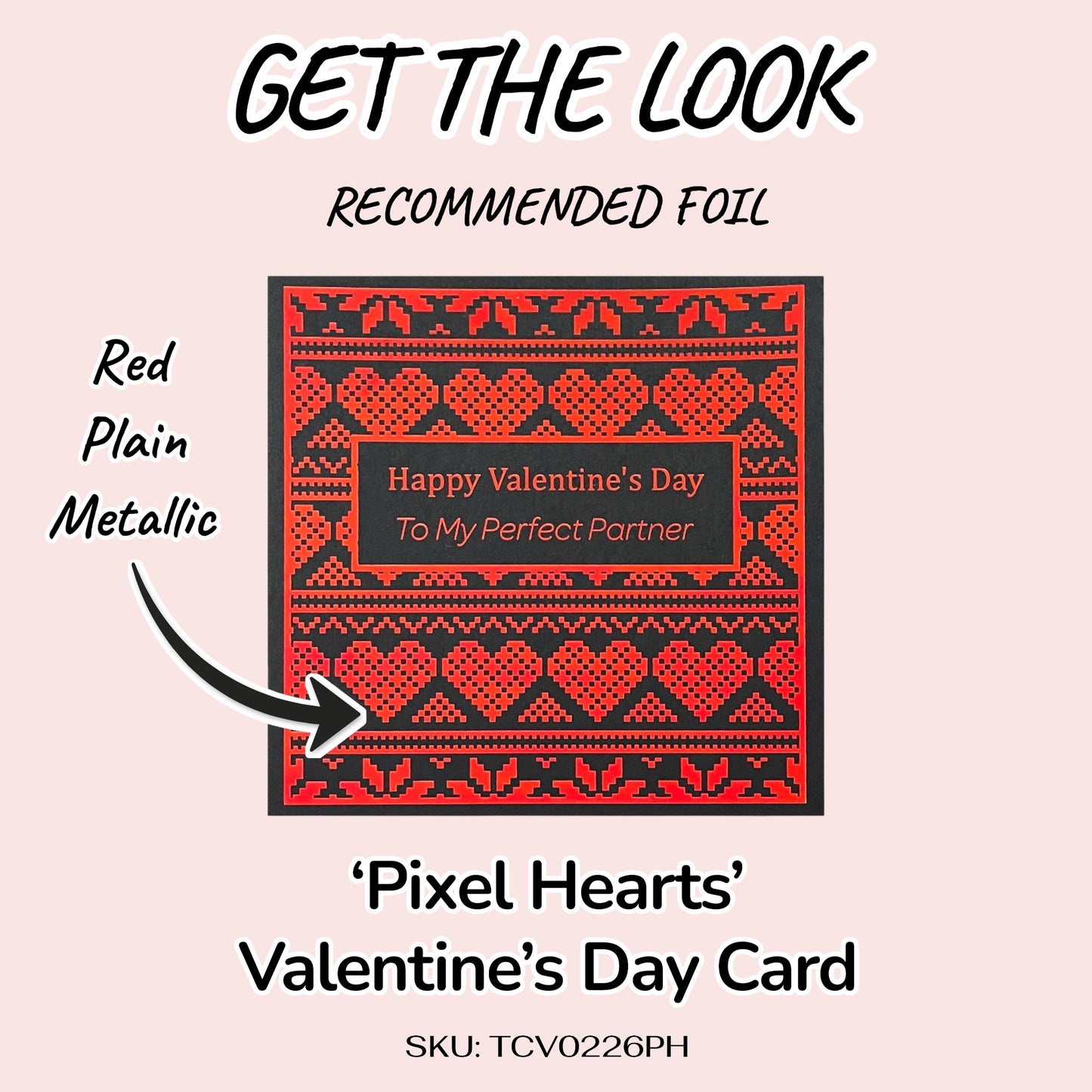 'Pixel Hearts' Valentine’s Day Card
