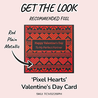 'Pixel Hearts' Valentine’s Day Card